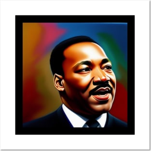 MLK oil painting digital Posters and Art